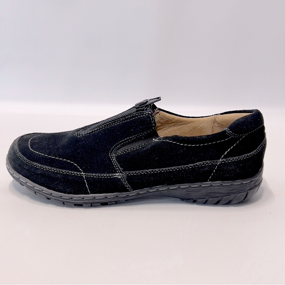 NATURALIZER women’s Size 8M Black Slip on Top Zip Comfort Walking Shoe - Picture 2 of 11